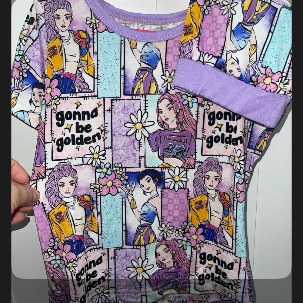 BAMBOO Kids Graphic Tee - Purple and Yellow